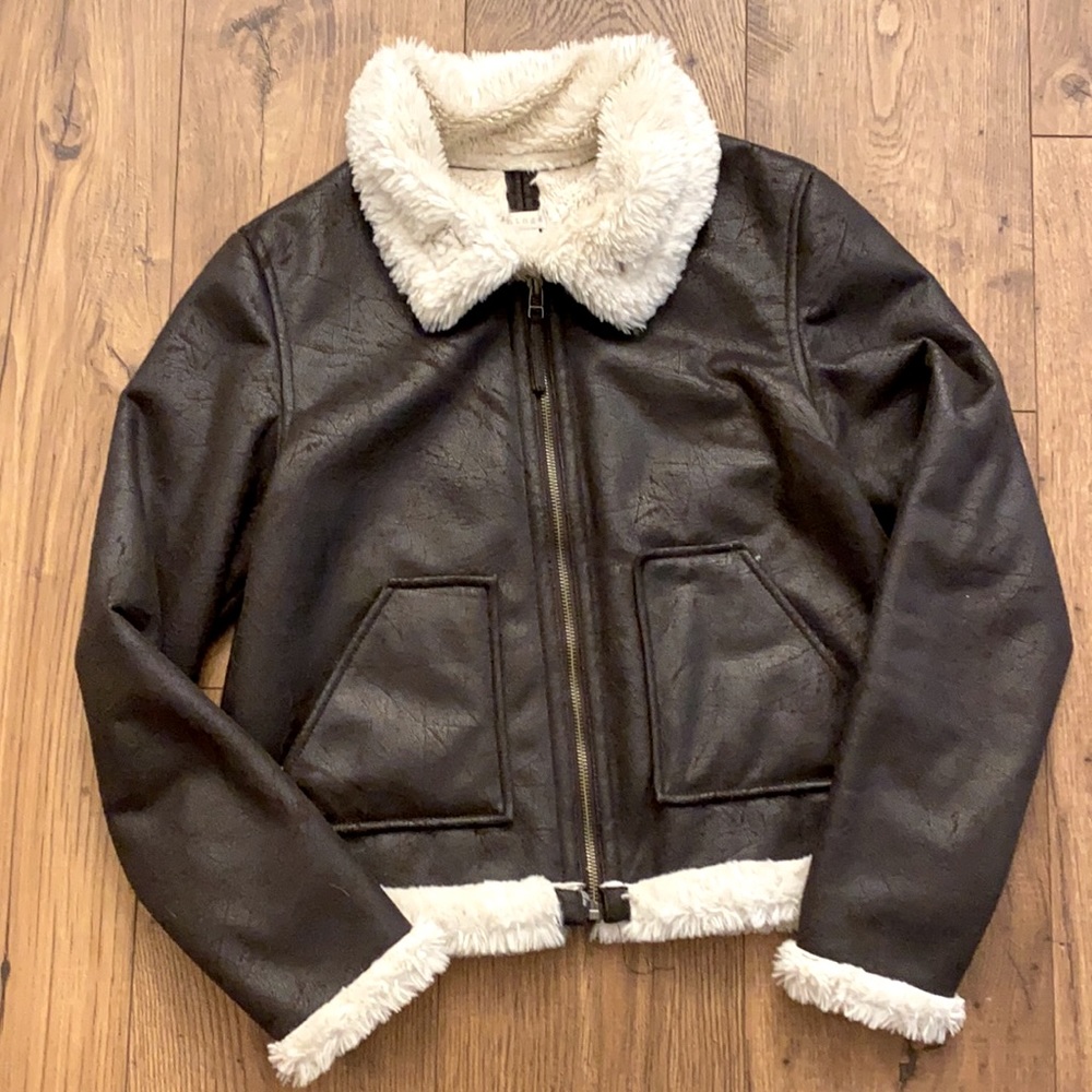 Sherpa Lined Moto Jacket